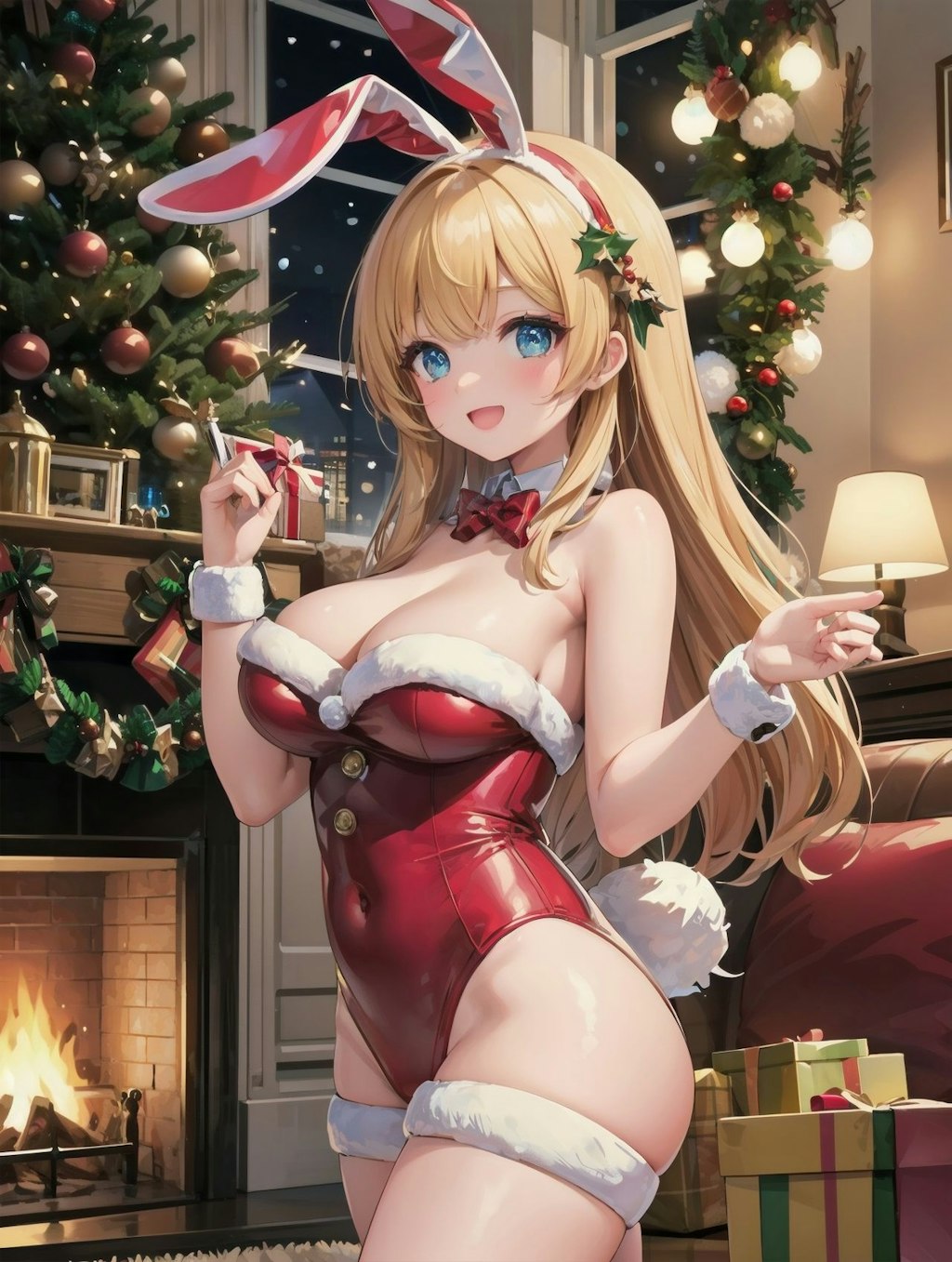 クリスマスバニーさん