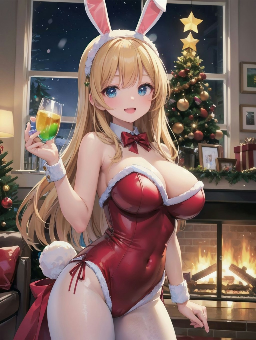 クリスマスバニーさん