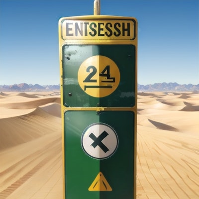 砂漠のバス停