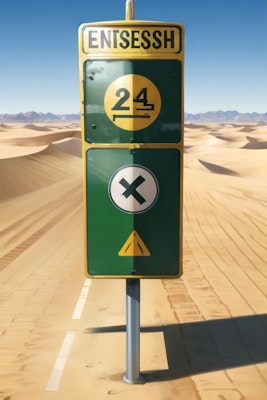砂漠のバス停