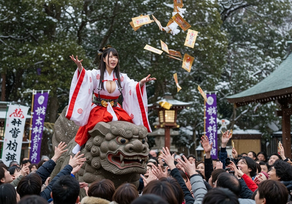 お年玉ばらまき