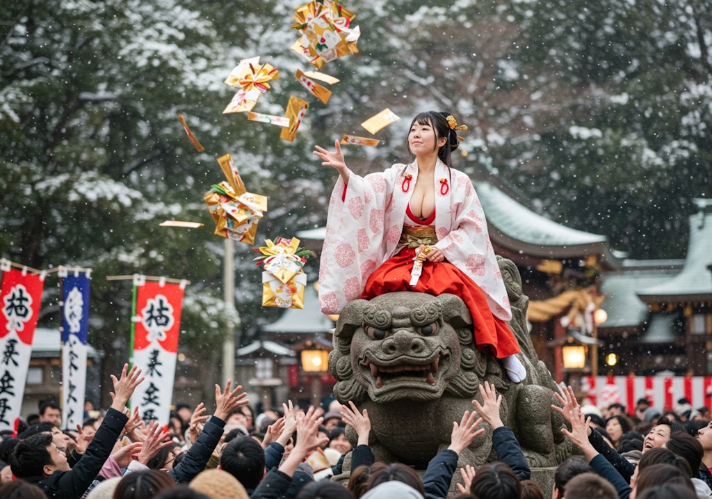 お年玉ばらまき