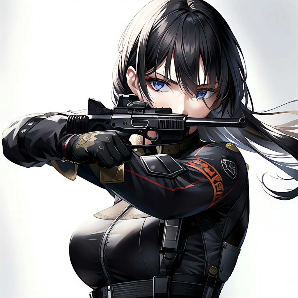 ダート銃を使うスパイ美女