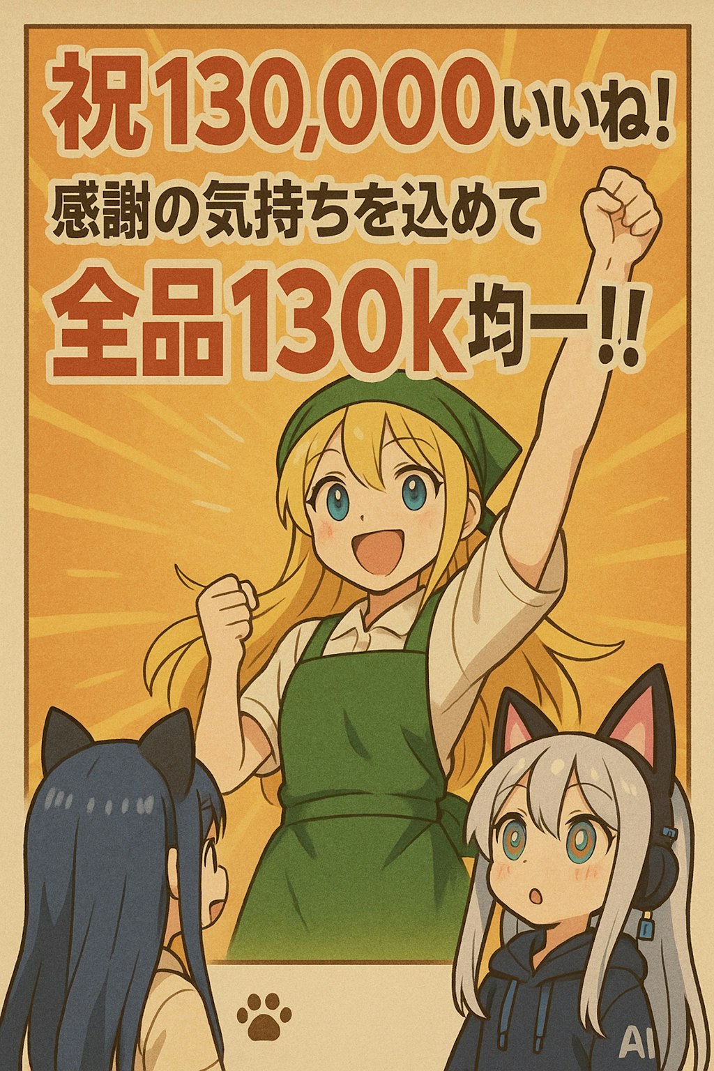 130kいいねありがとー