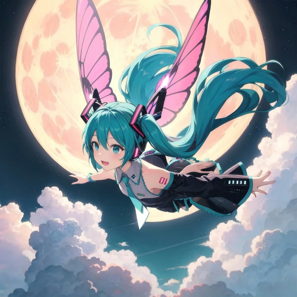 V4B　蝶になって空を飛ぶ初音ミク