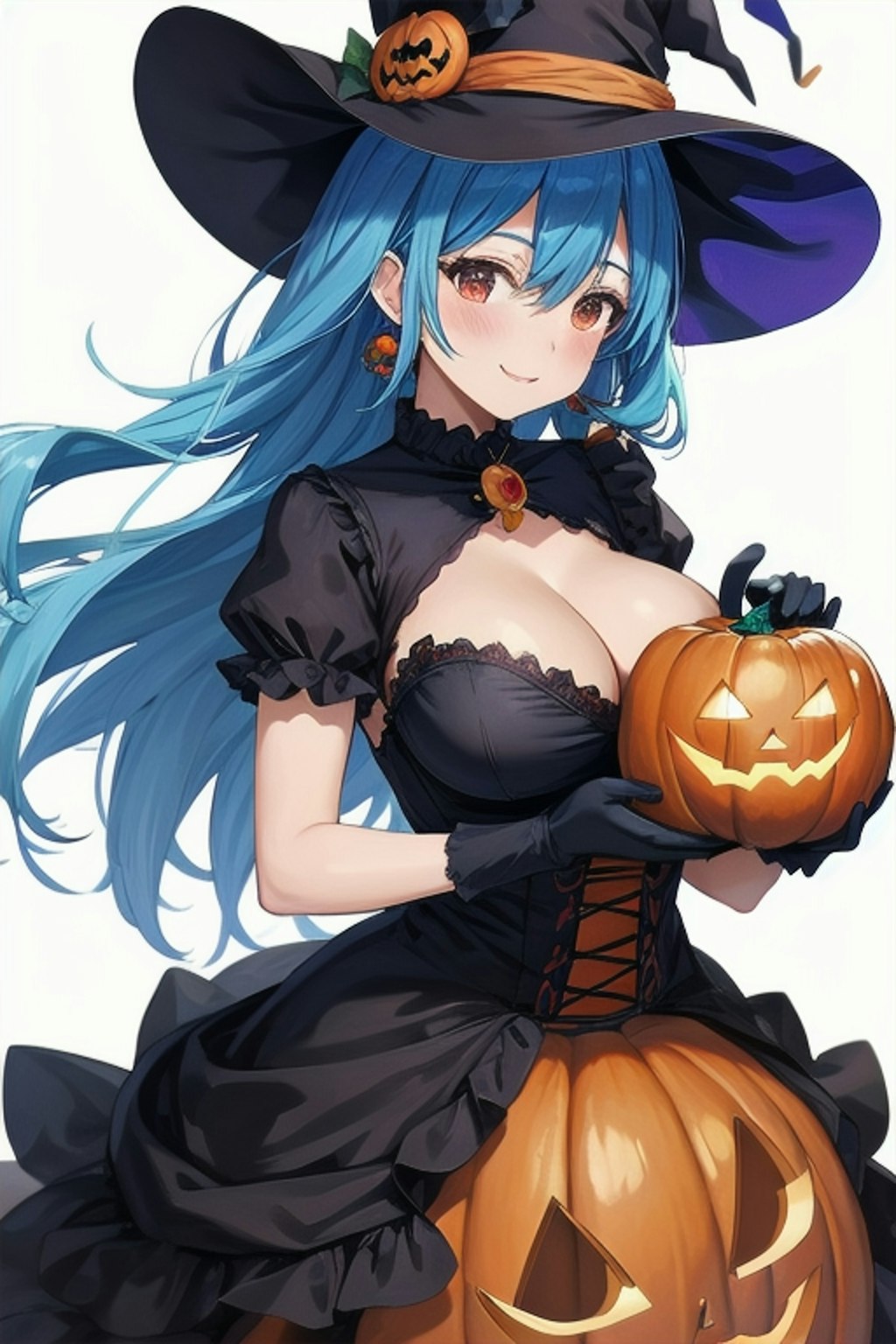 ハロウィン  がぼちゃの魔女