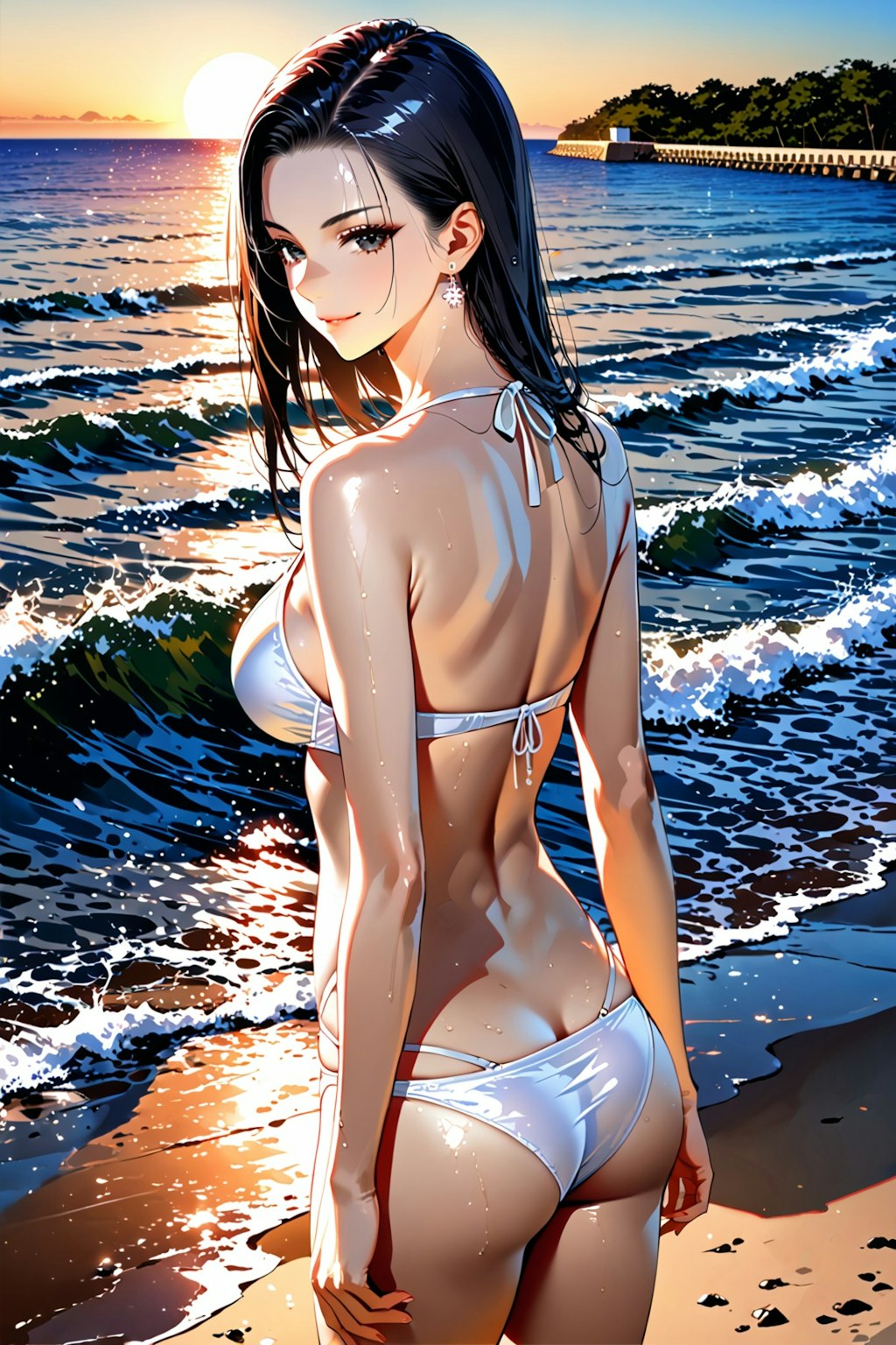 【Today's illustration】swimsuit⑦
