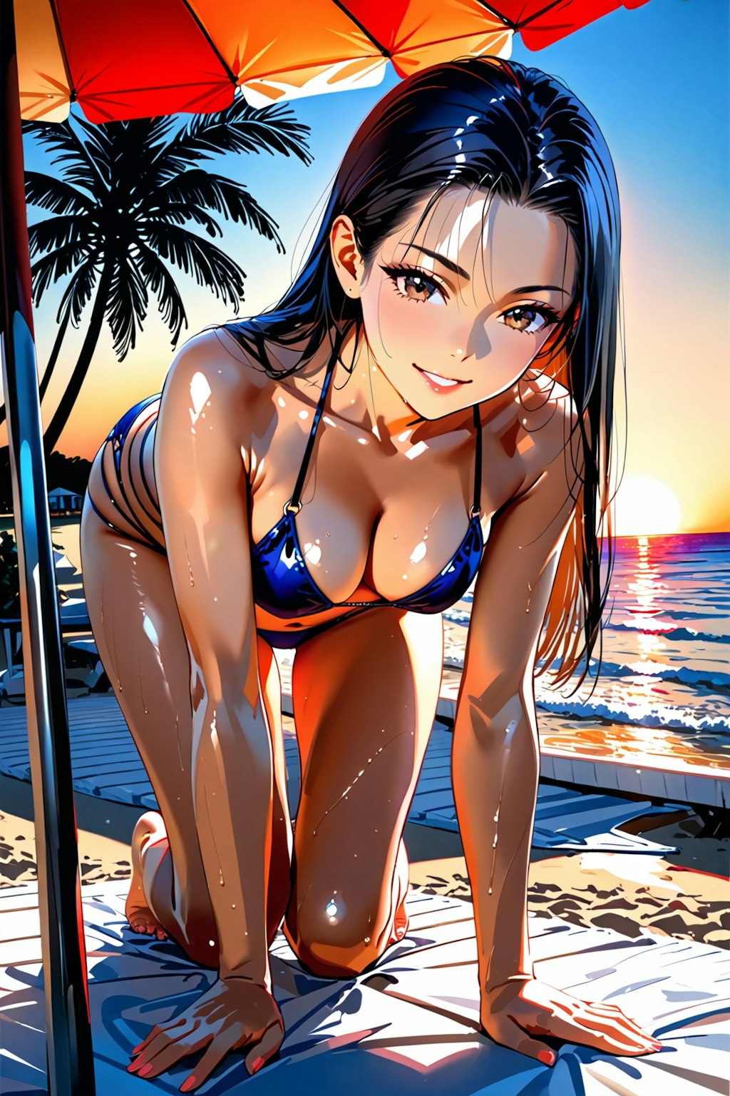 【Today's illustration】swimsuit⑦