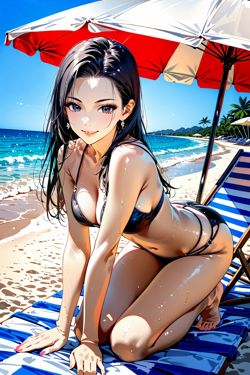 【Today's illustration】swimsuit⑦