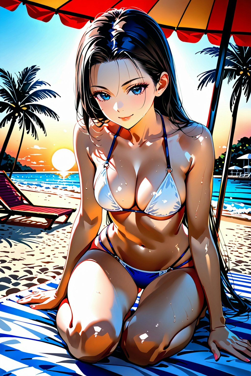 【Today's illustration】swimsuit⑦