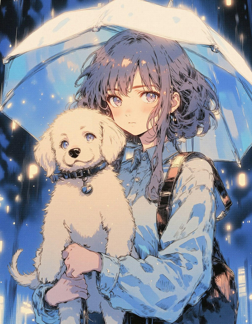 傘をさす女の子