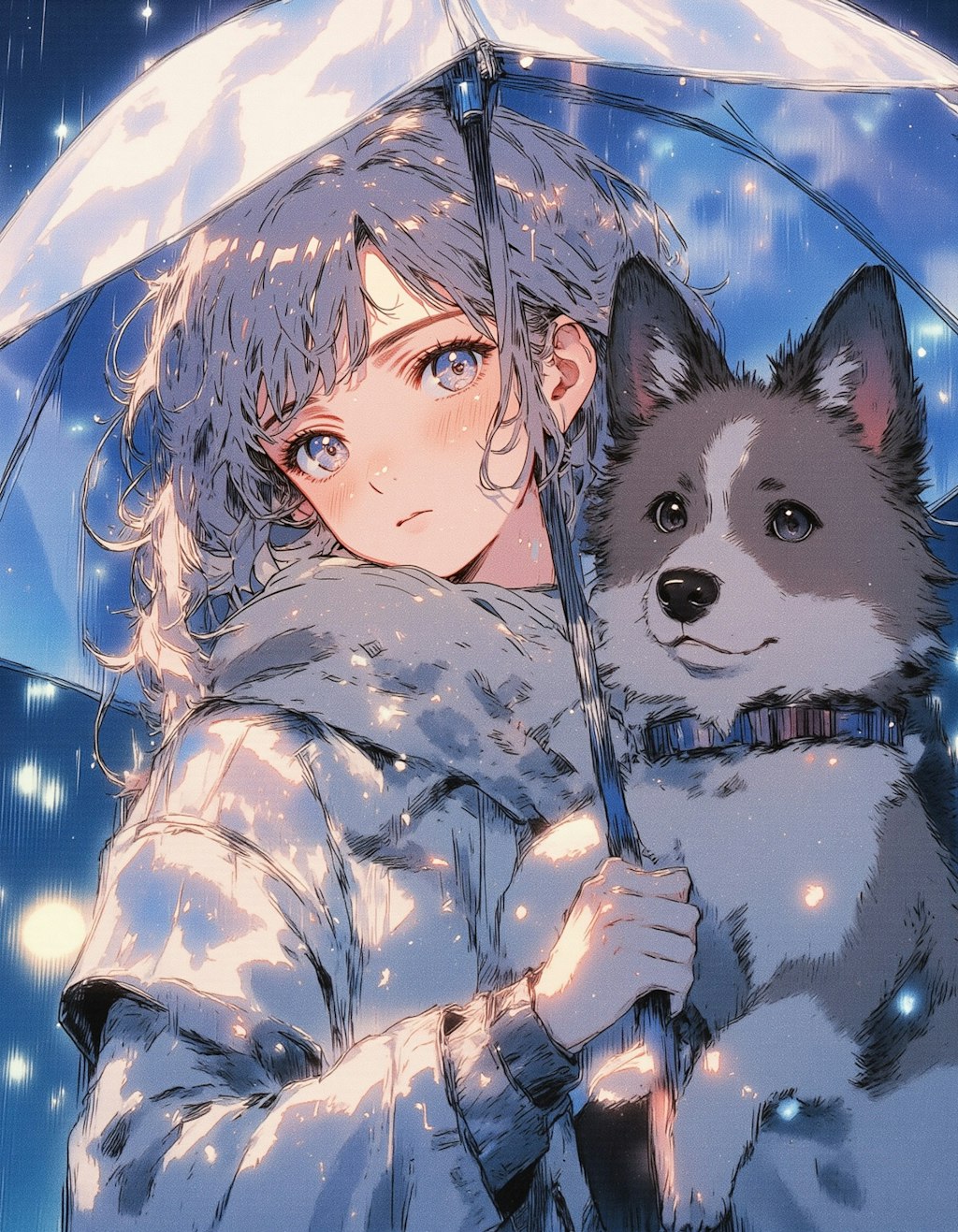 傘をさす女の子