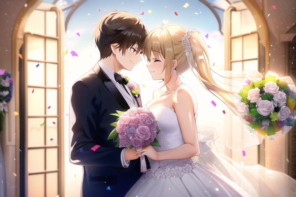 新婦新婦💕愛の結婚式