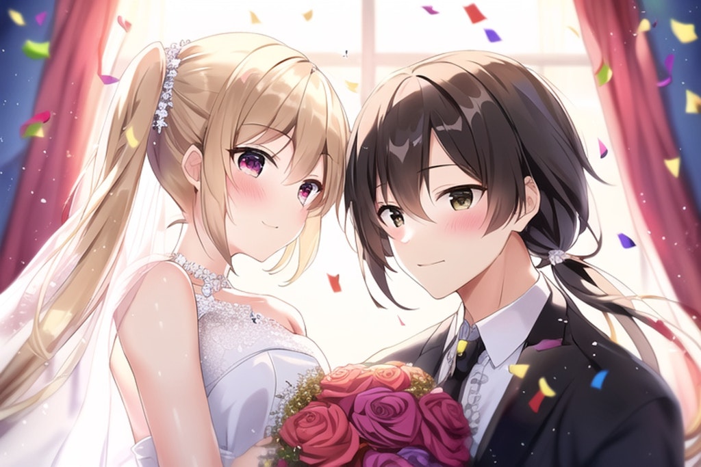 新婦新婦💕愛の結婚式