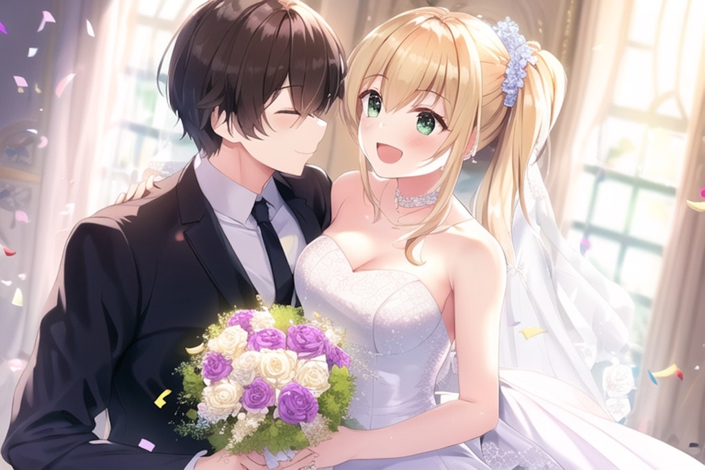 新婦新婦💕愛の結婚式