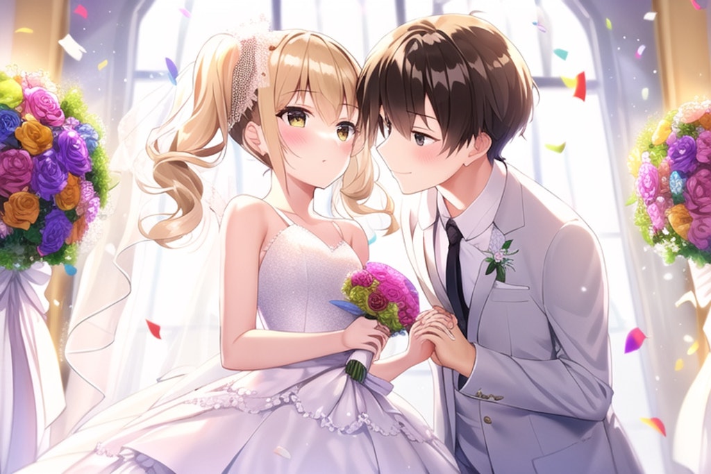 新婦新婦💕愛の結婚式