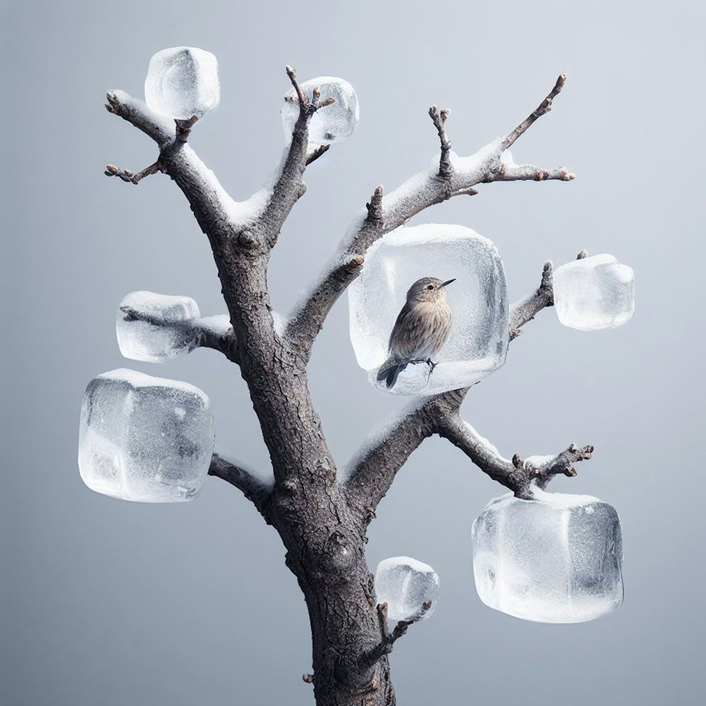Frozen in the tree