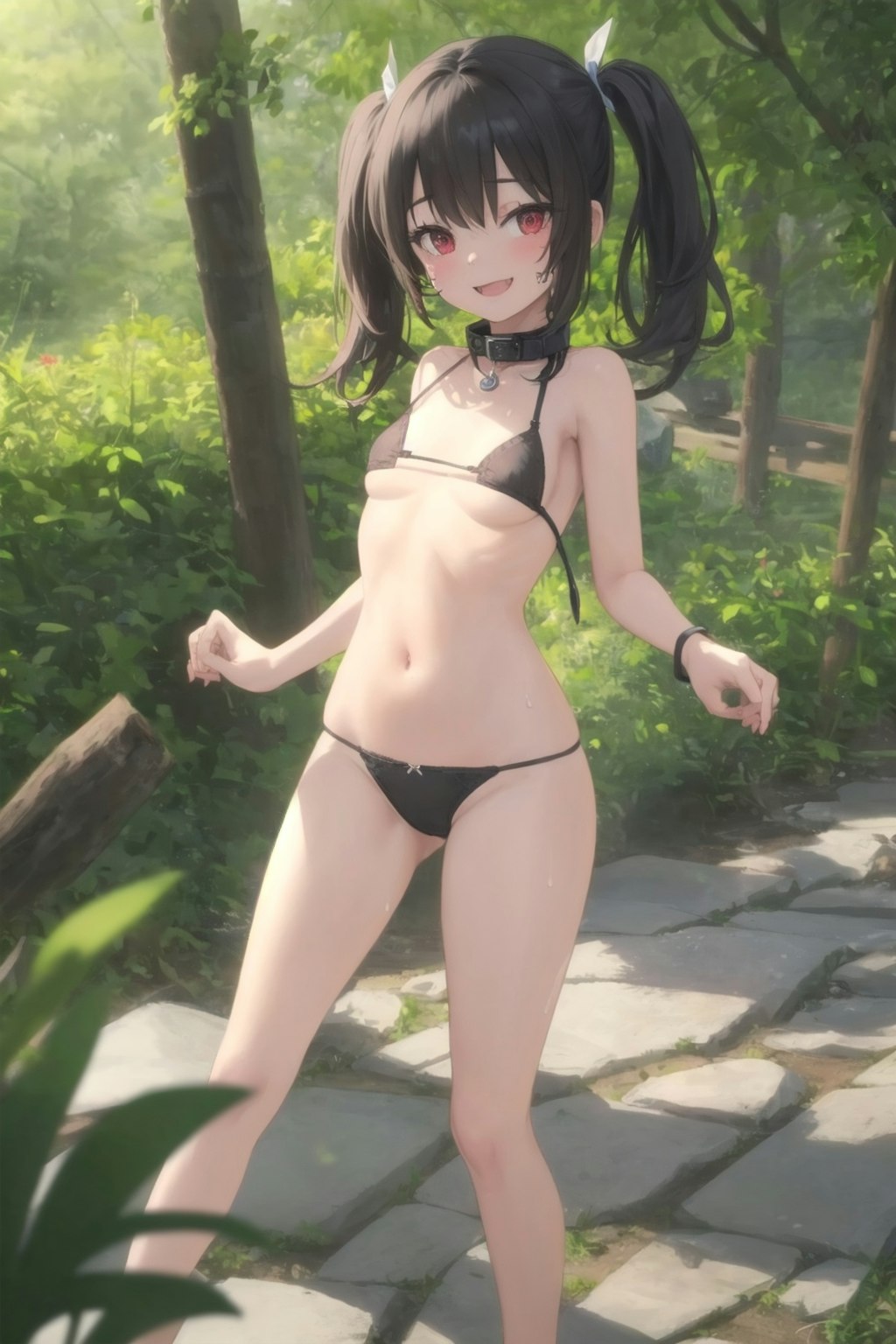 貧乳黒髪ツインテール