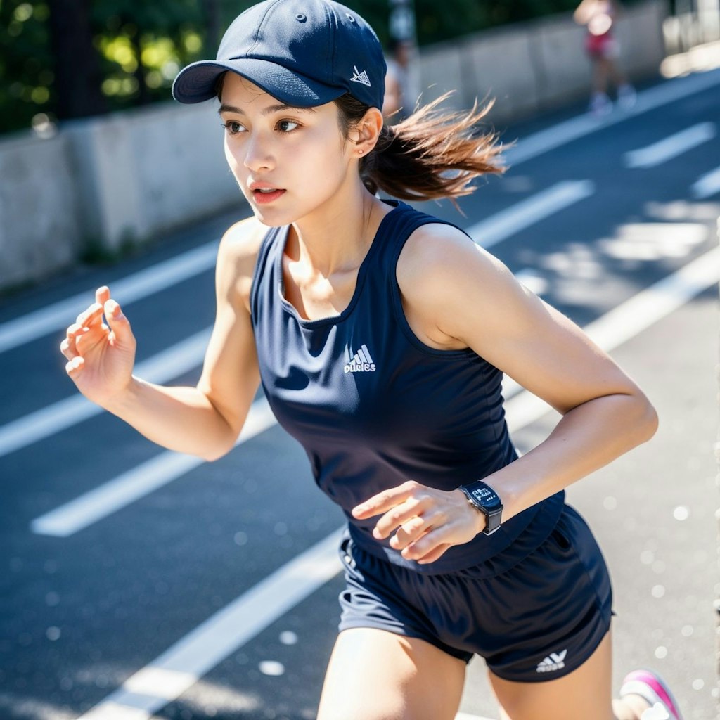 美女といっしょにシティーマラソン