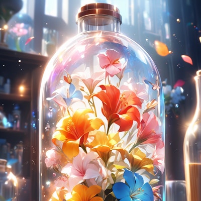 Bouquet in a bottle