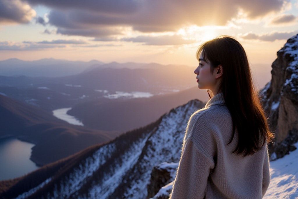 冬山の日の出