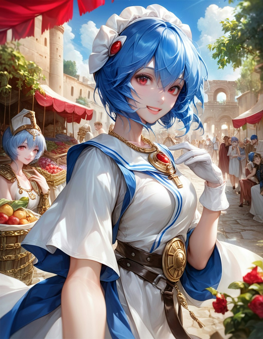 レイちゃんローマでお買い物