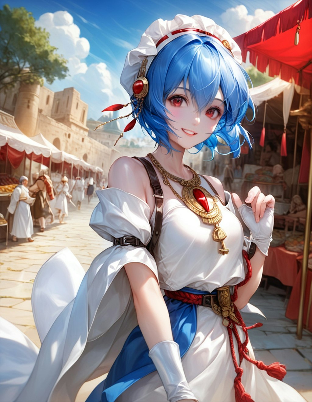 レイちゃんローマでお買い物