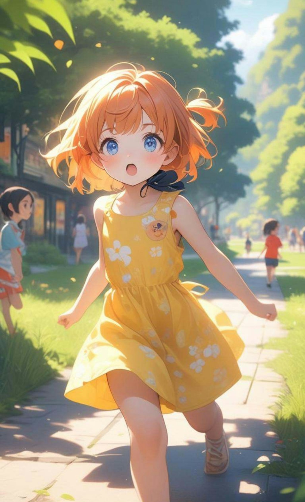 公園で遊ぶ れもちゃん