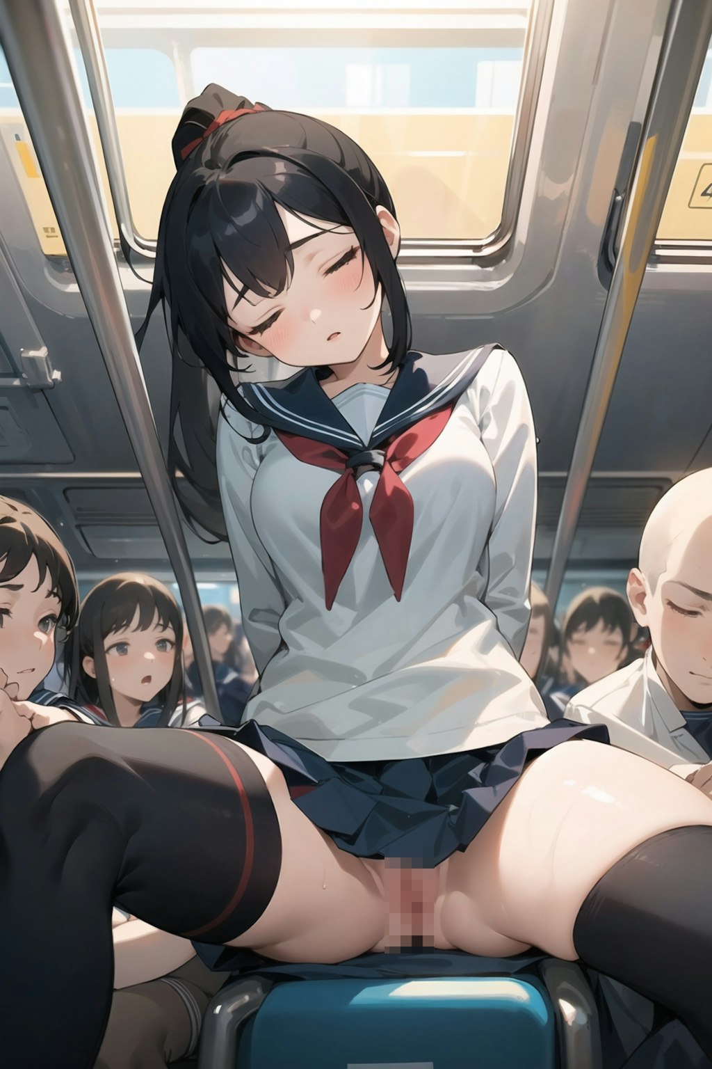 通勤電車に現れる痴女JK