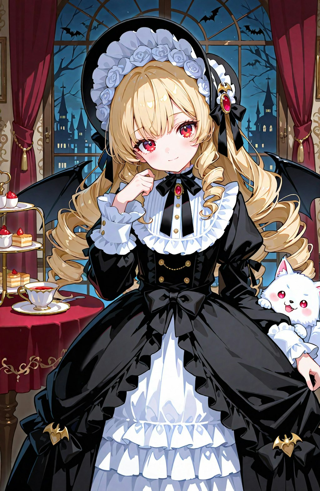 金髪ドリル吸血鬼と夜のお茶会