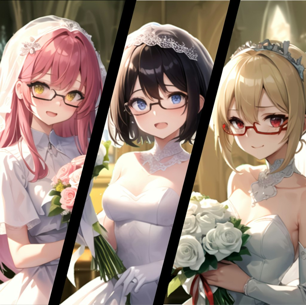 (結婚+眼鏡)×3 絢実 智里 比奈子