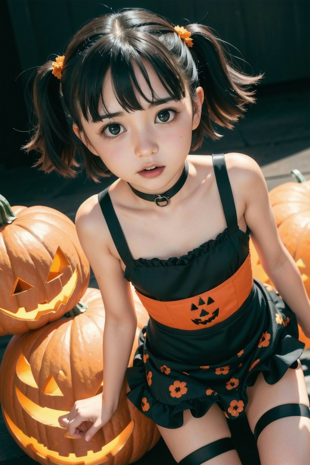 【ハロウィン】サイドアップの女の子