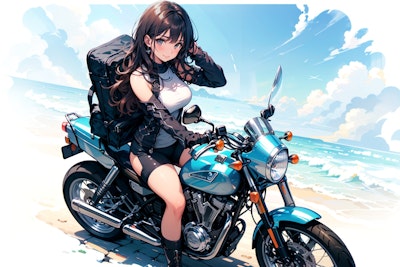 バイク旅娘001
