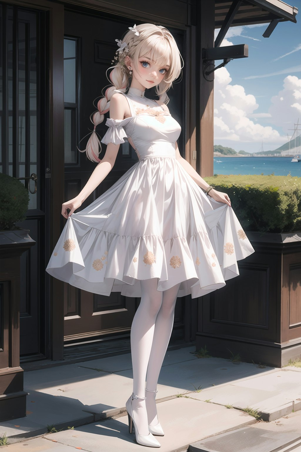 白いドレスの少女