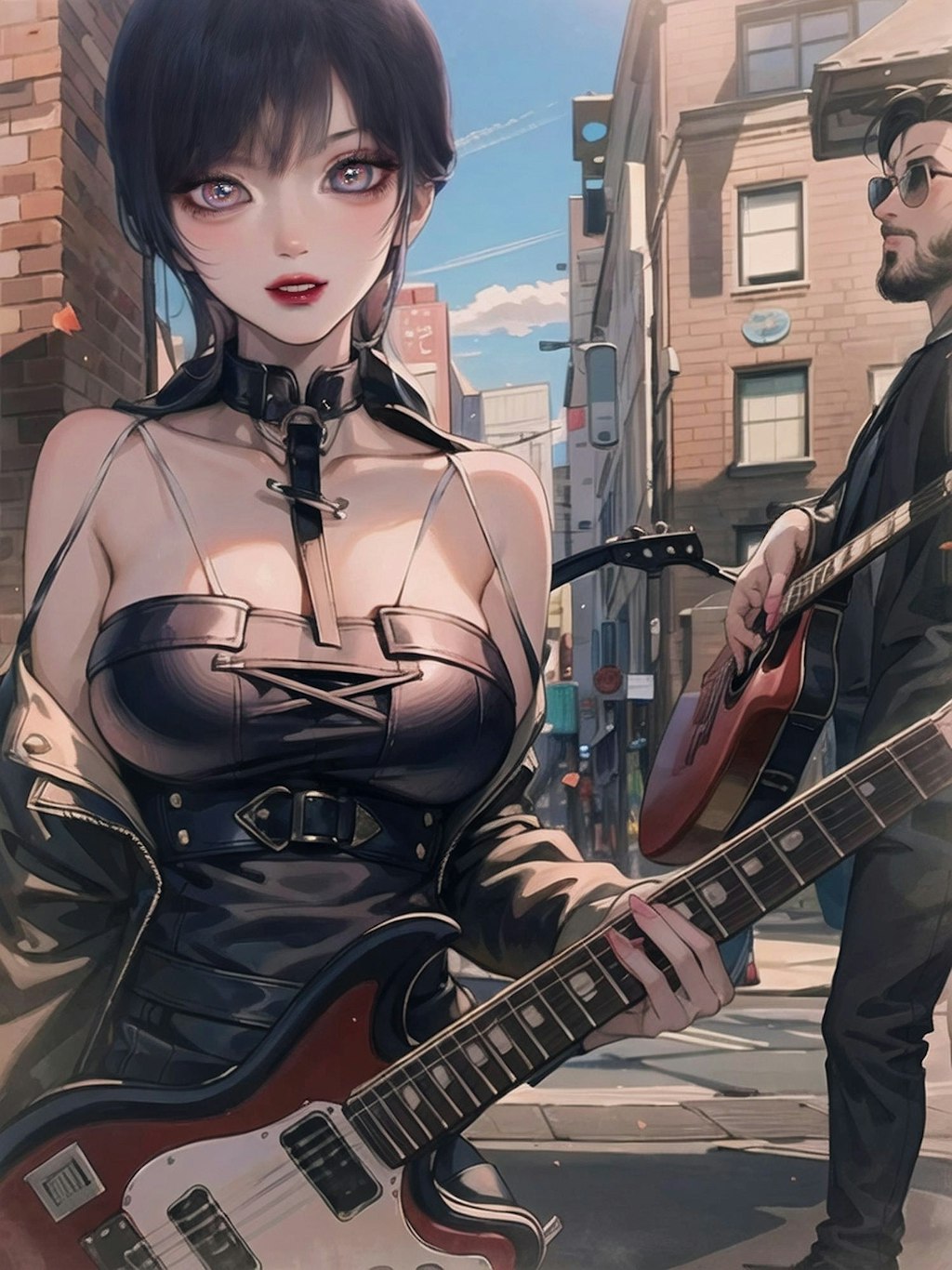 ストリートギター女子
