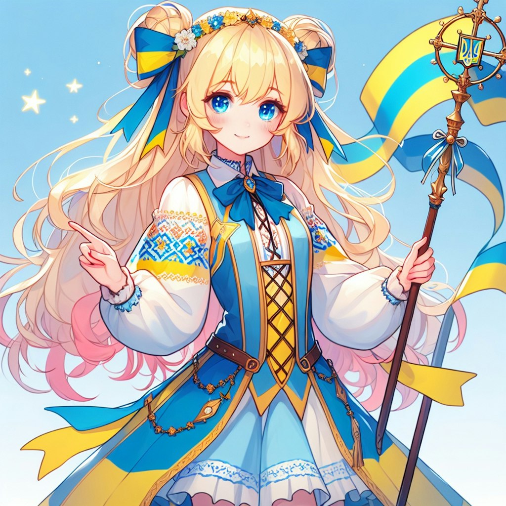 ウクライナの魔法少女と国旗