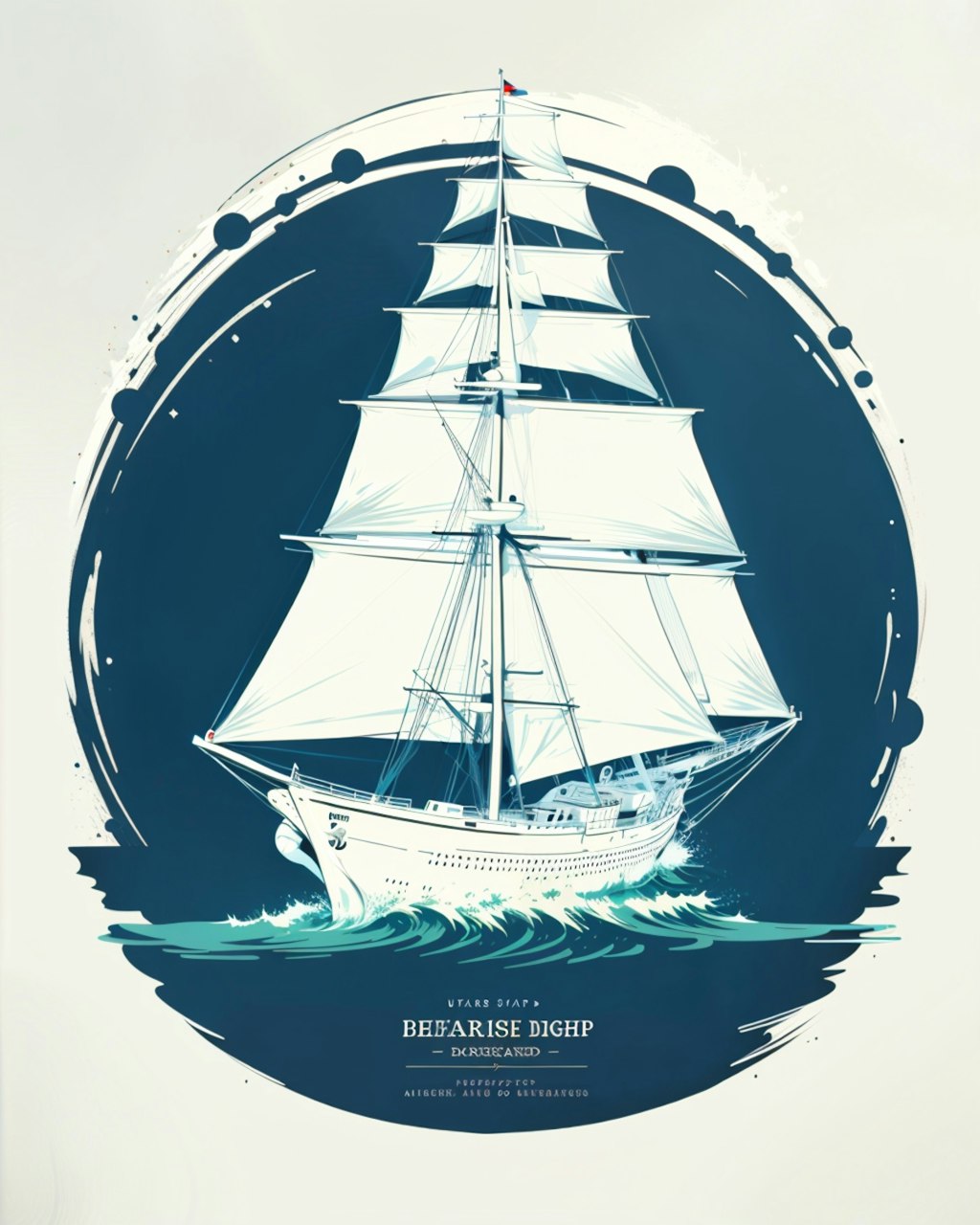 帆船 #AIロゴ