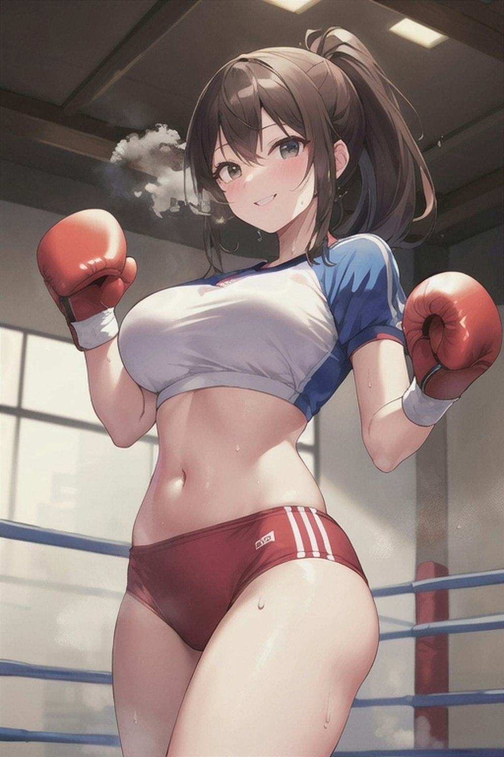 トレーニング巨乳娘