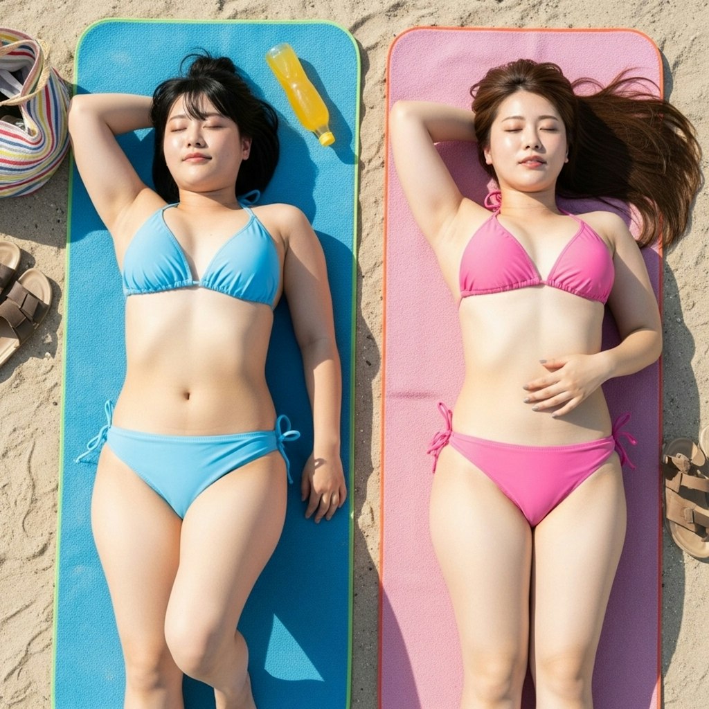 ビーチリゾートの熟女４