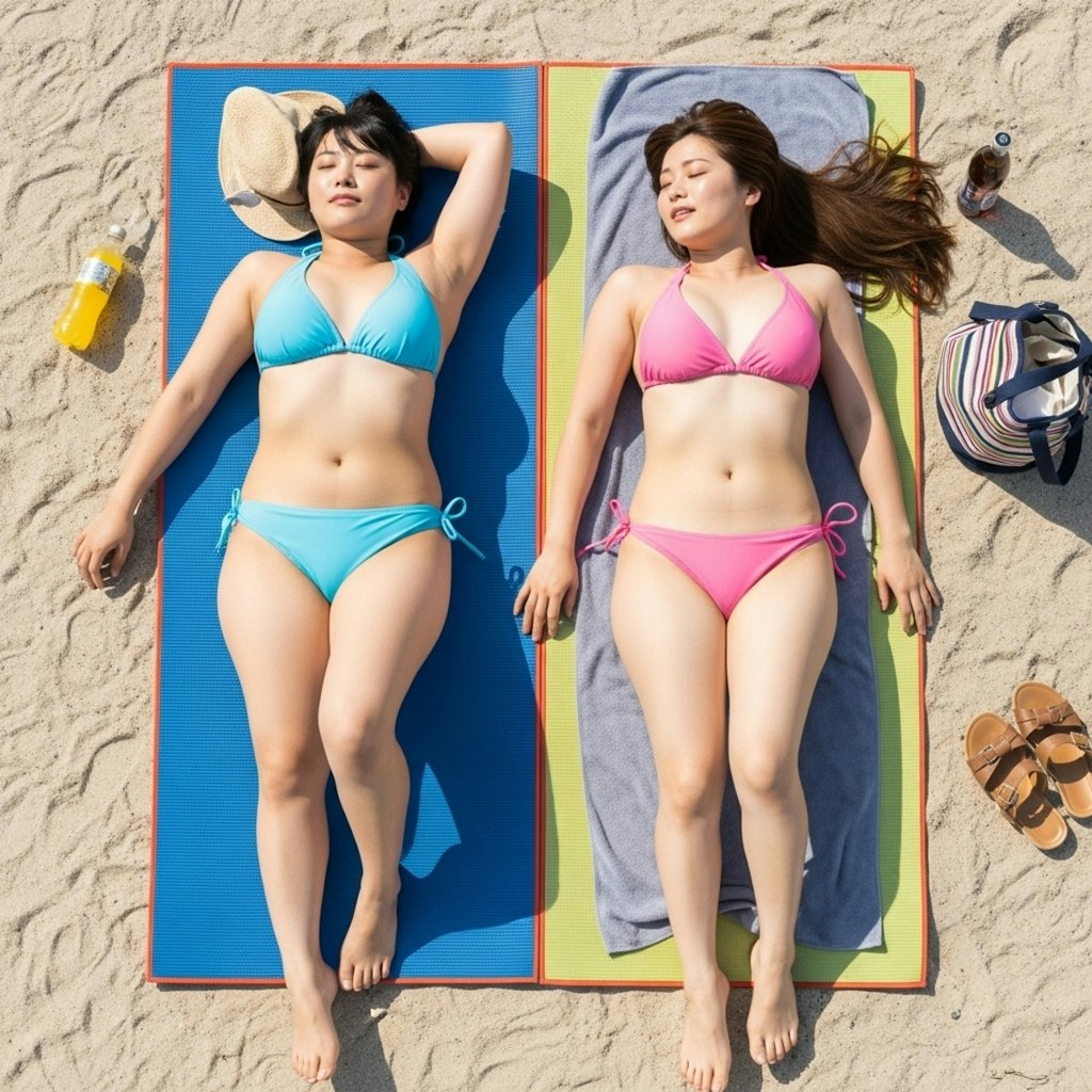 ビーチリゾートの熟女４