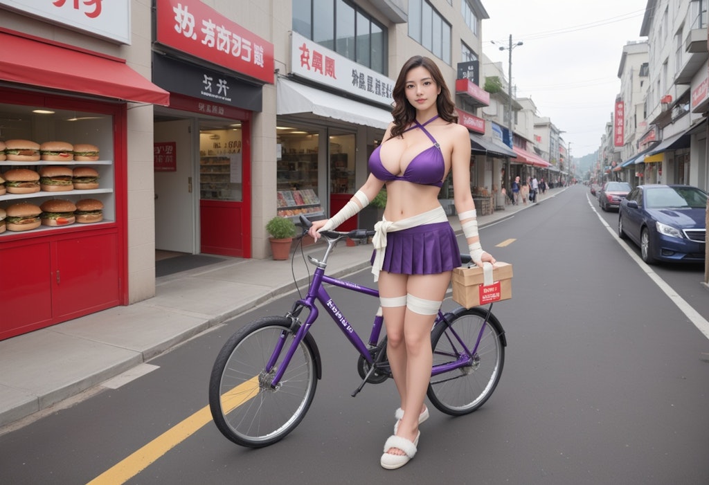 サイクリング美女