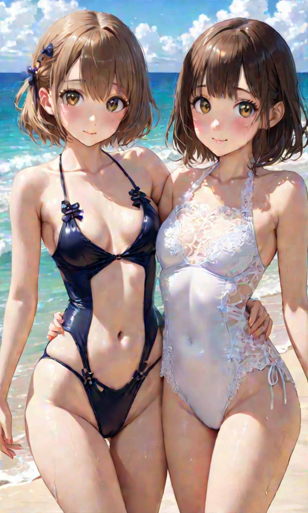 水着と女子高校生と