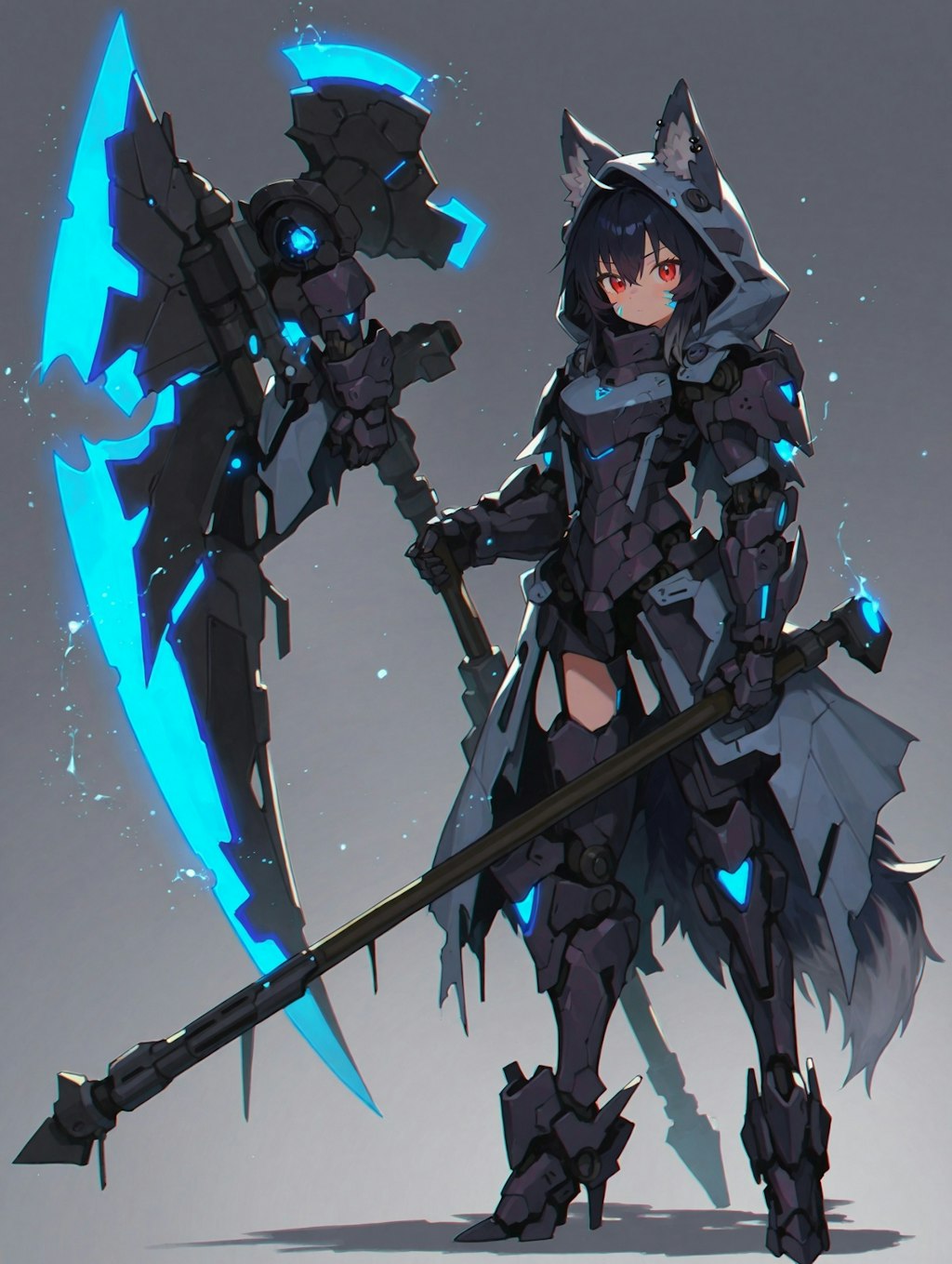 Wolf Mecha Girl×Battle Axe