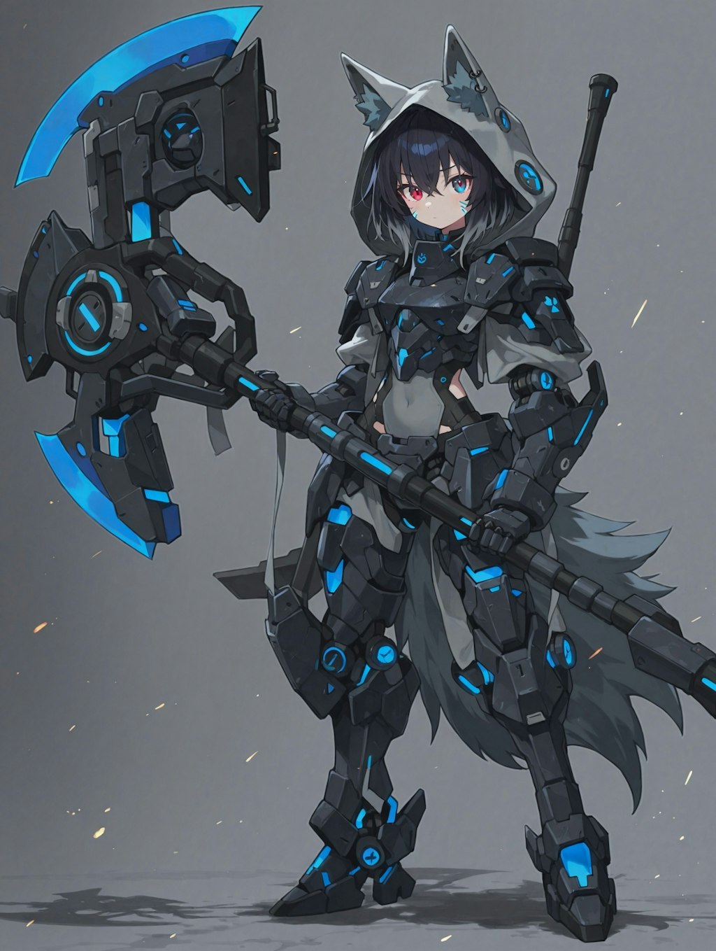 Wolf Mecha Girl×Battle Axe