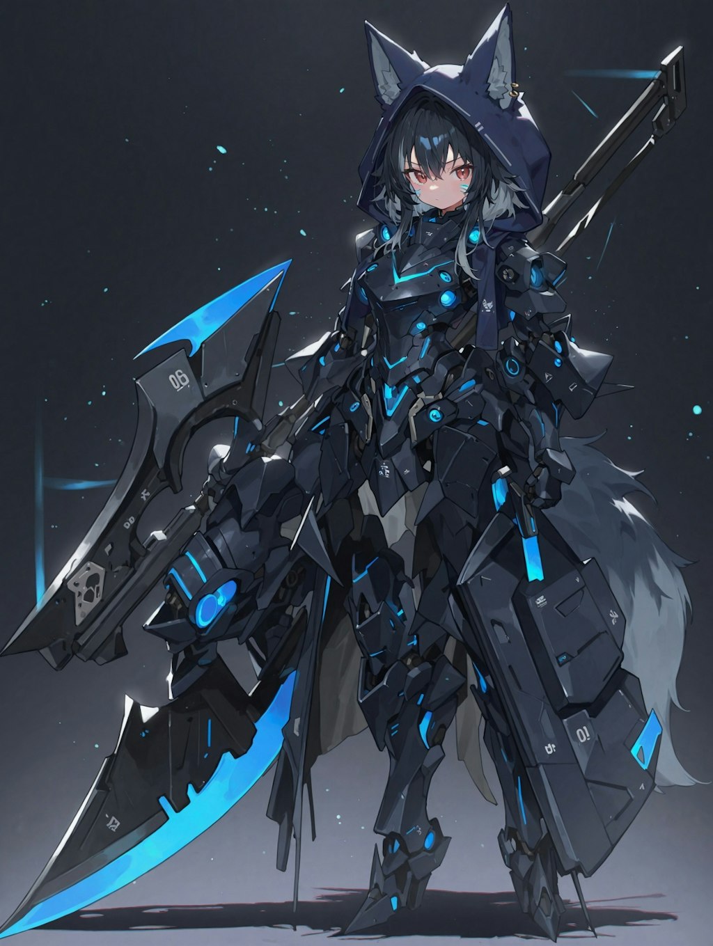 Wolf Mecha Girl×Battle Axe