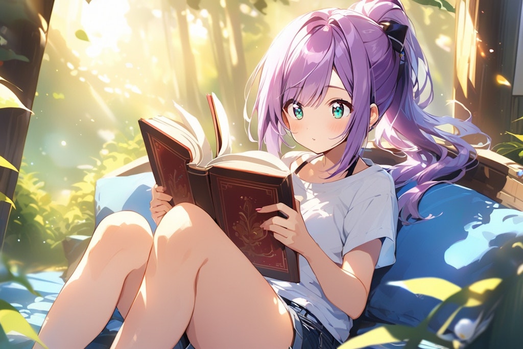 ショートパンツで読書