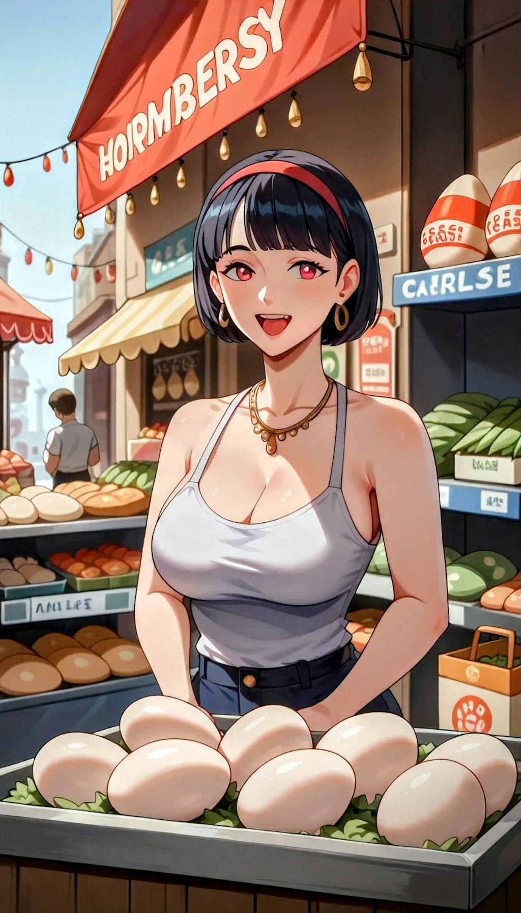 市場の卵屋さん