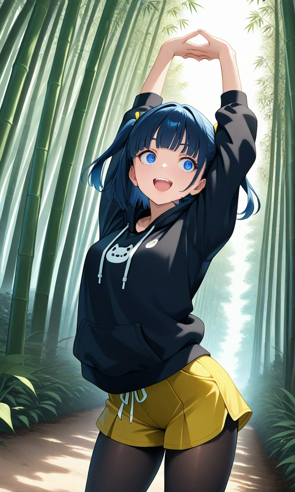 アニキ、たけのこのポーズだよ🎵
