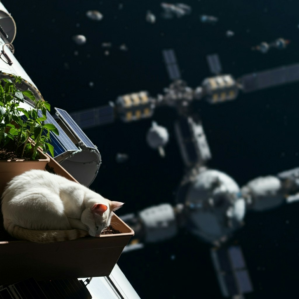 Space Colony & Cat