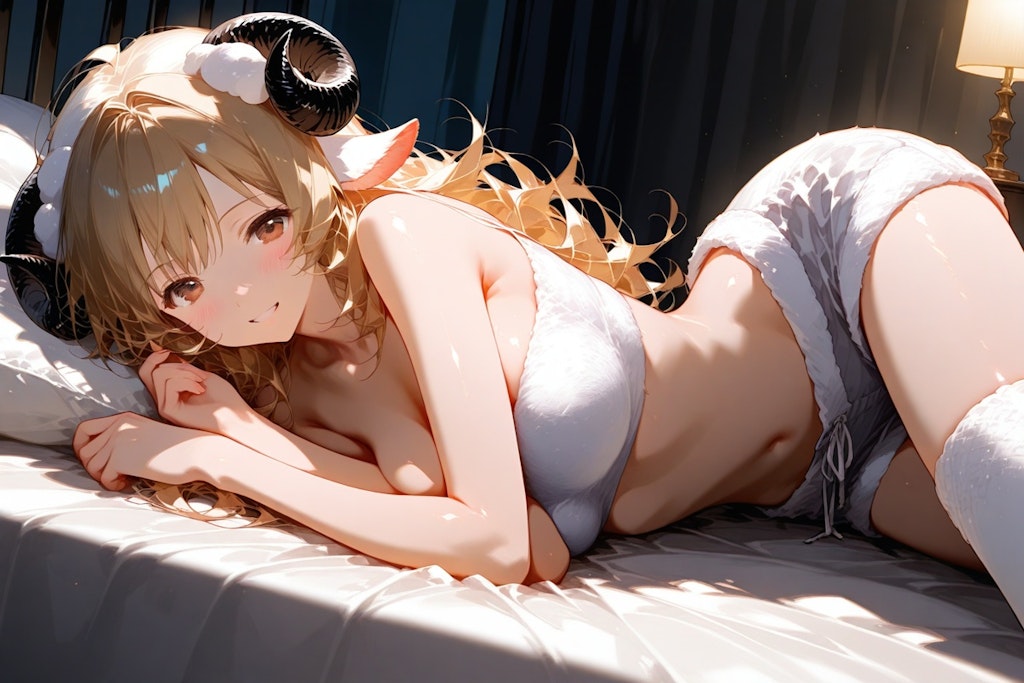 お目覚め羊娘さん